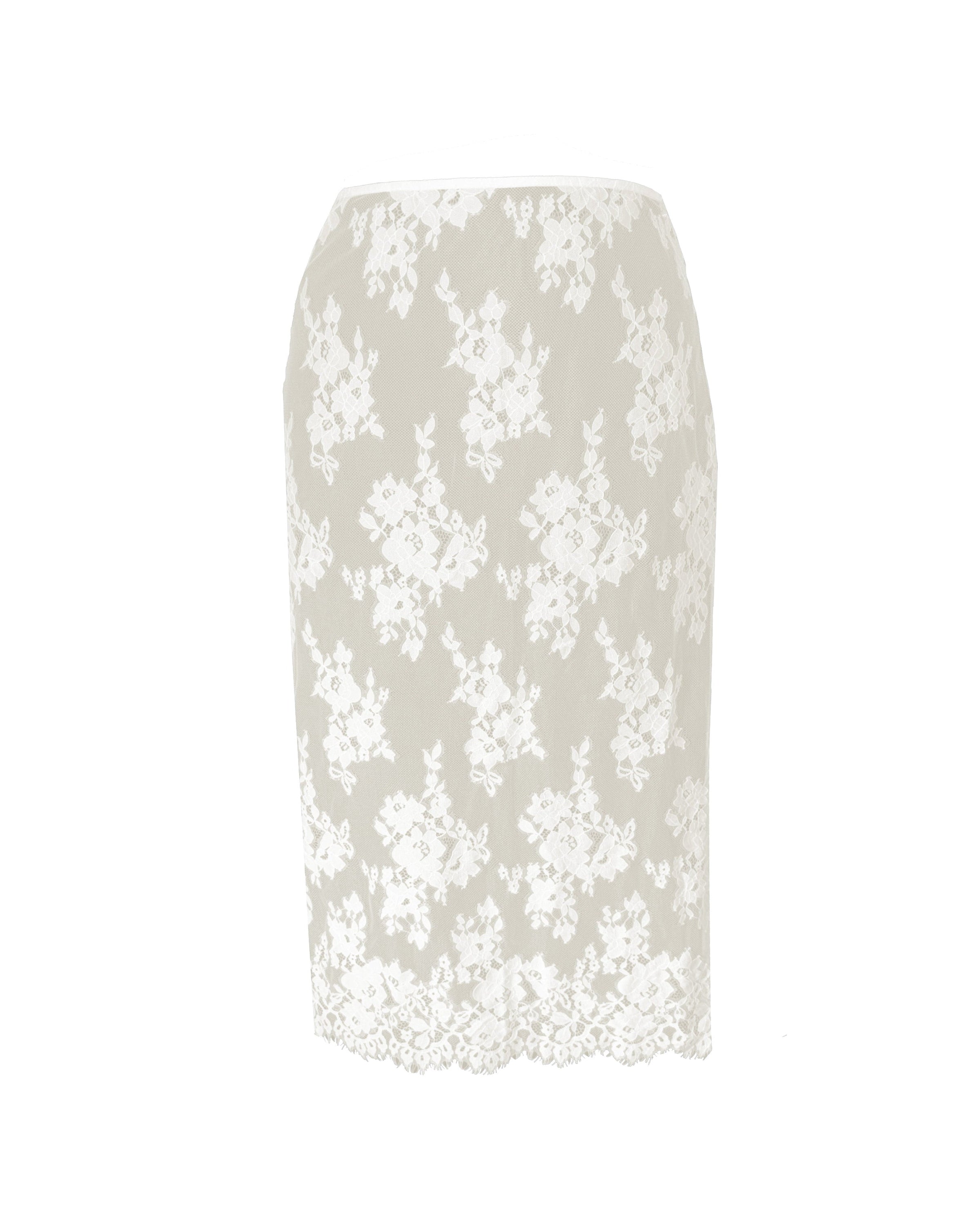 She is Bold lace pencil skirt