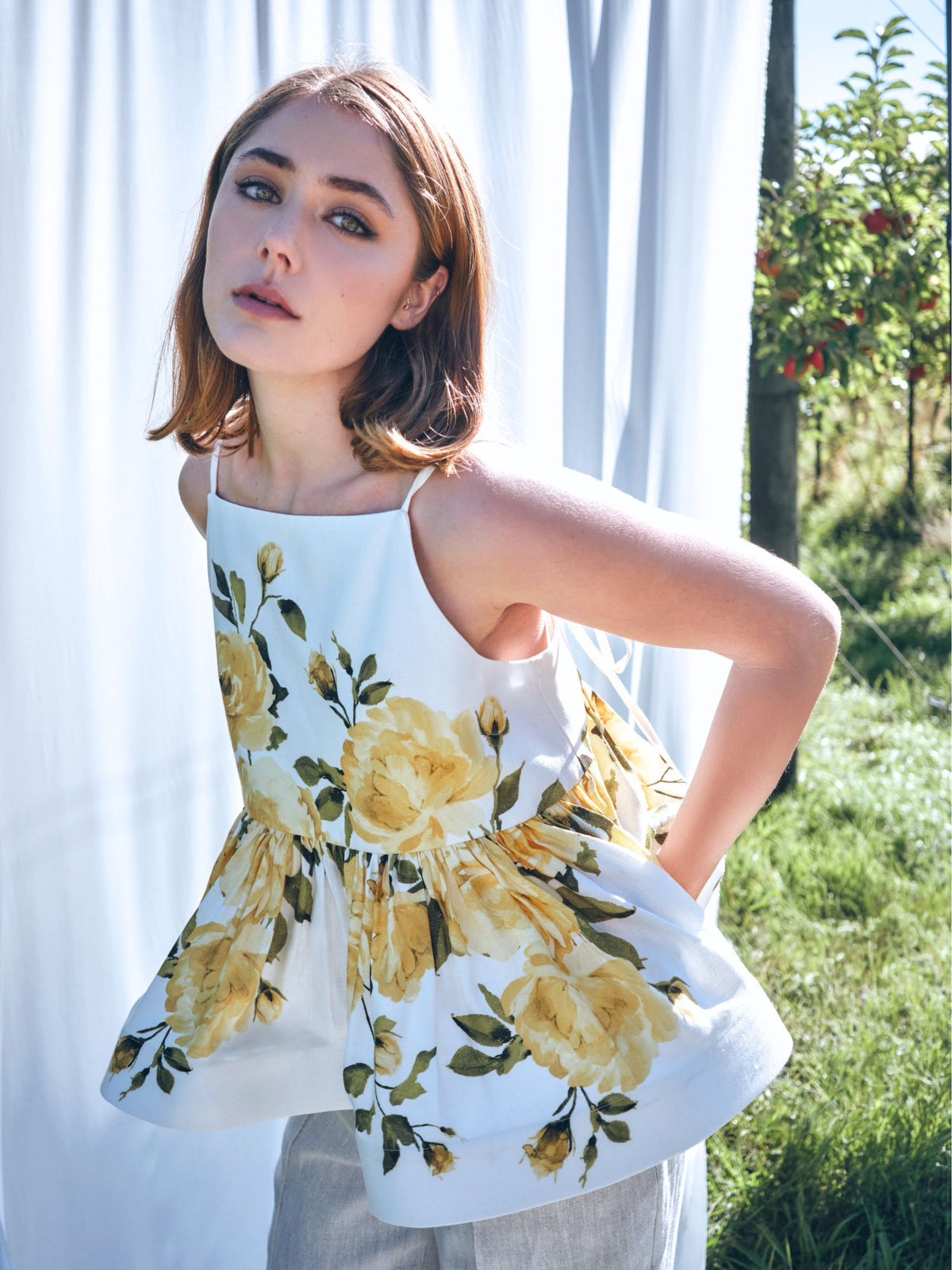 She is Audacious peplum top
