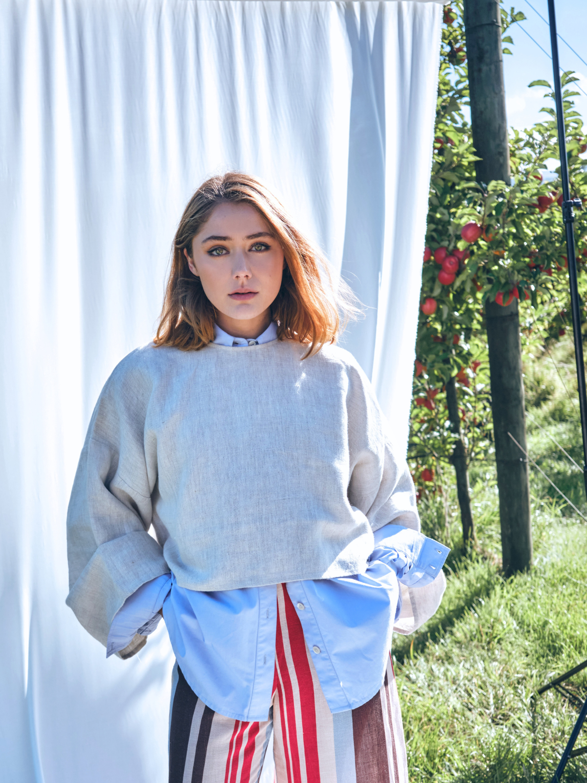 She is Remarkable oversized linen top