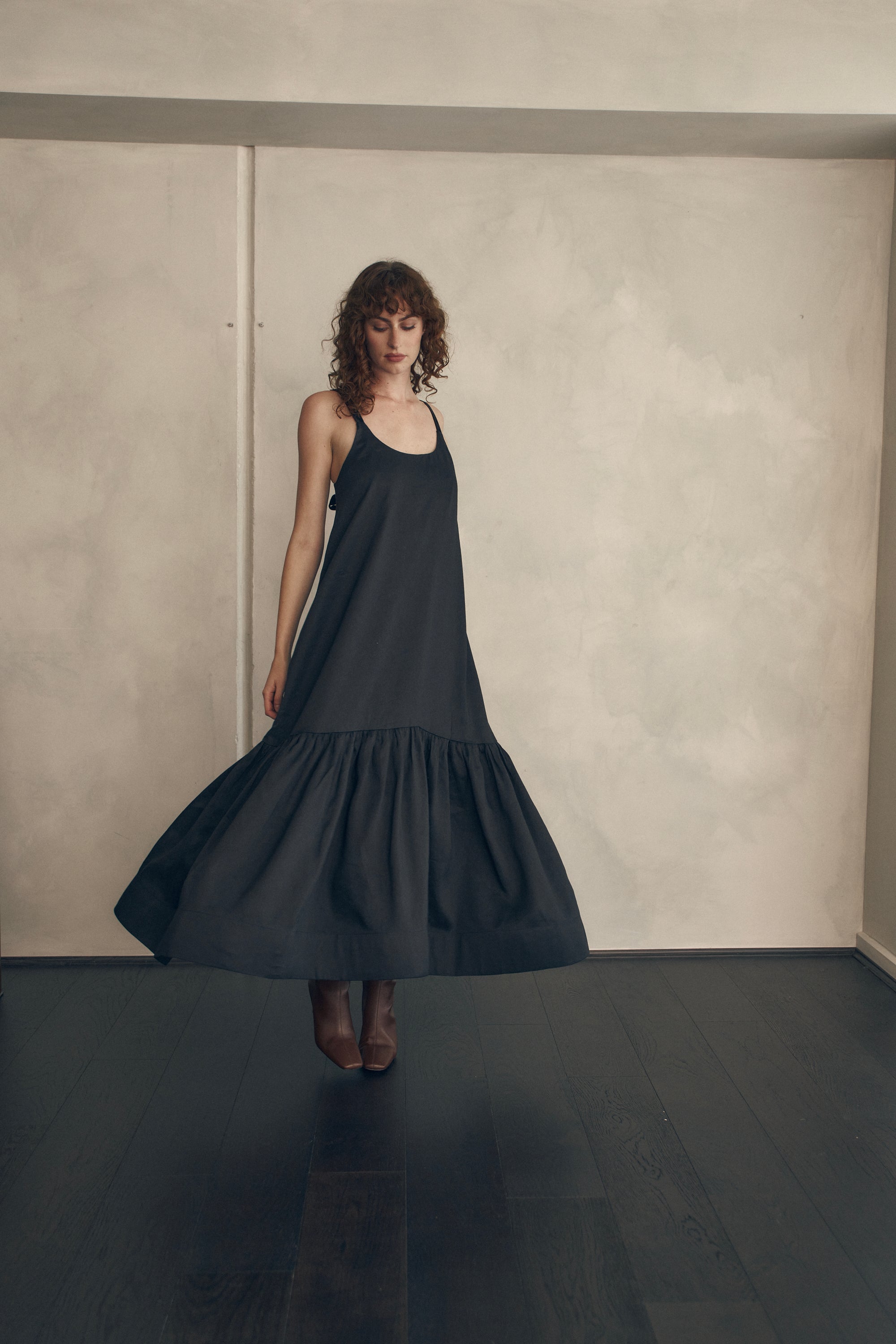 She is Revolutionary velvet tie gown