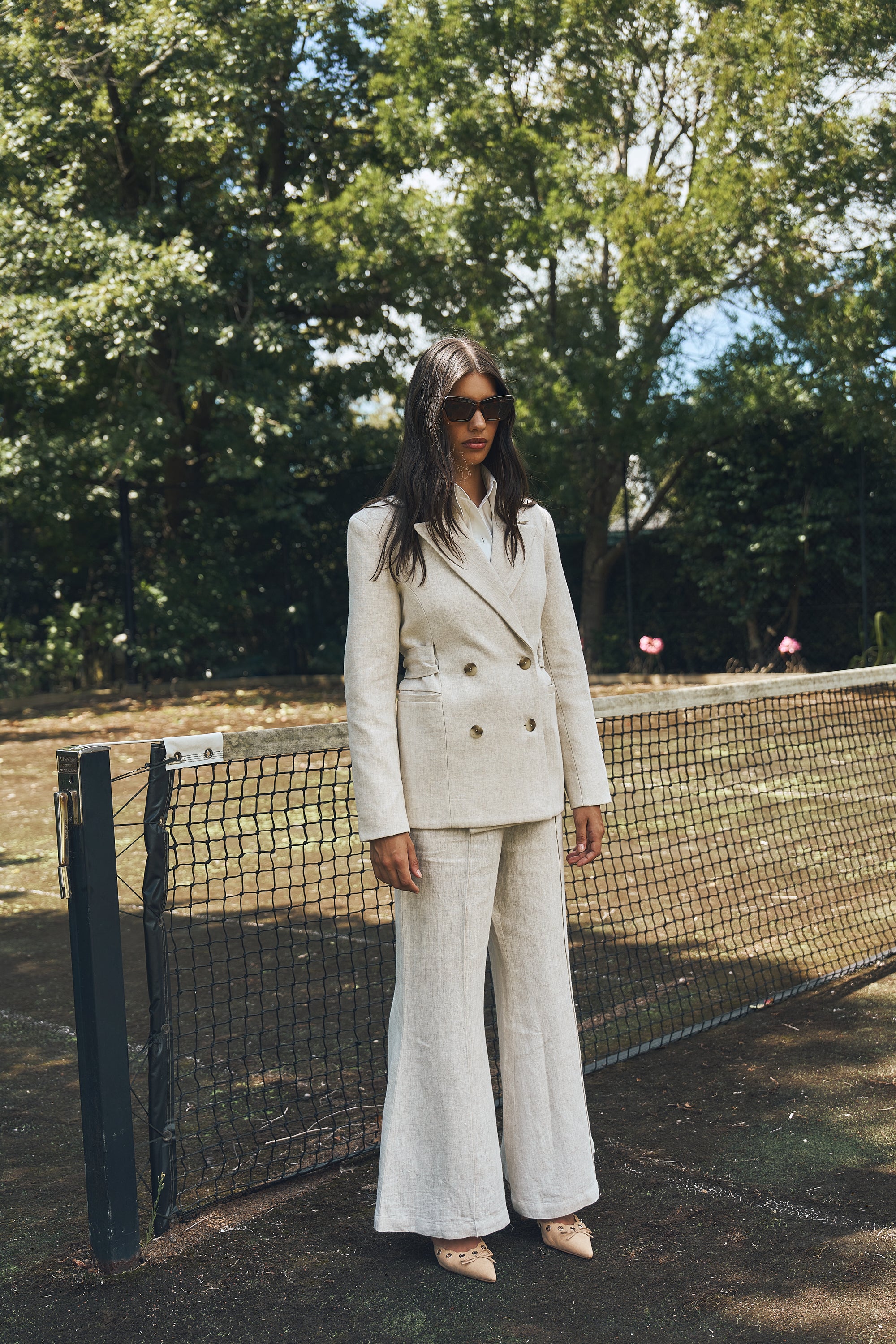 She is Remarkable linen tailored flare