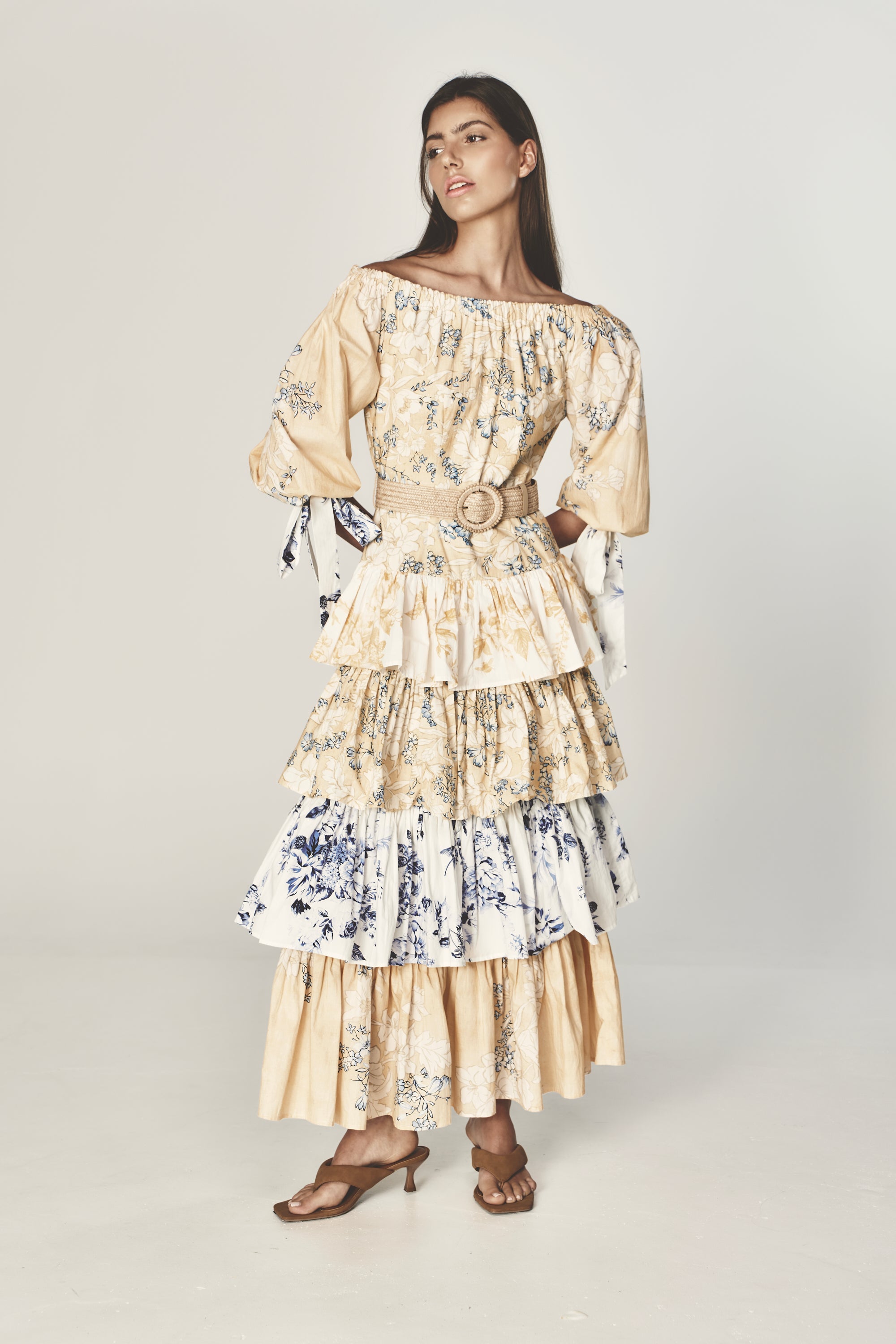 She is Eminent cotton tiered dress