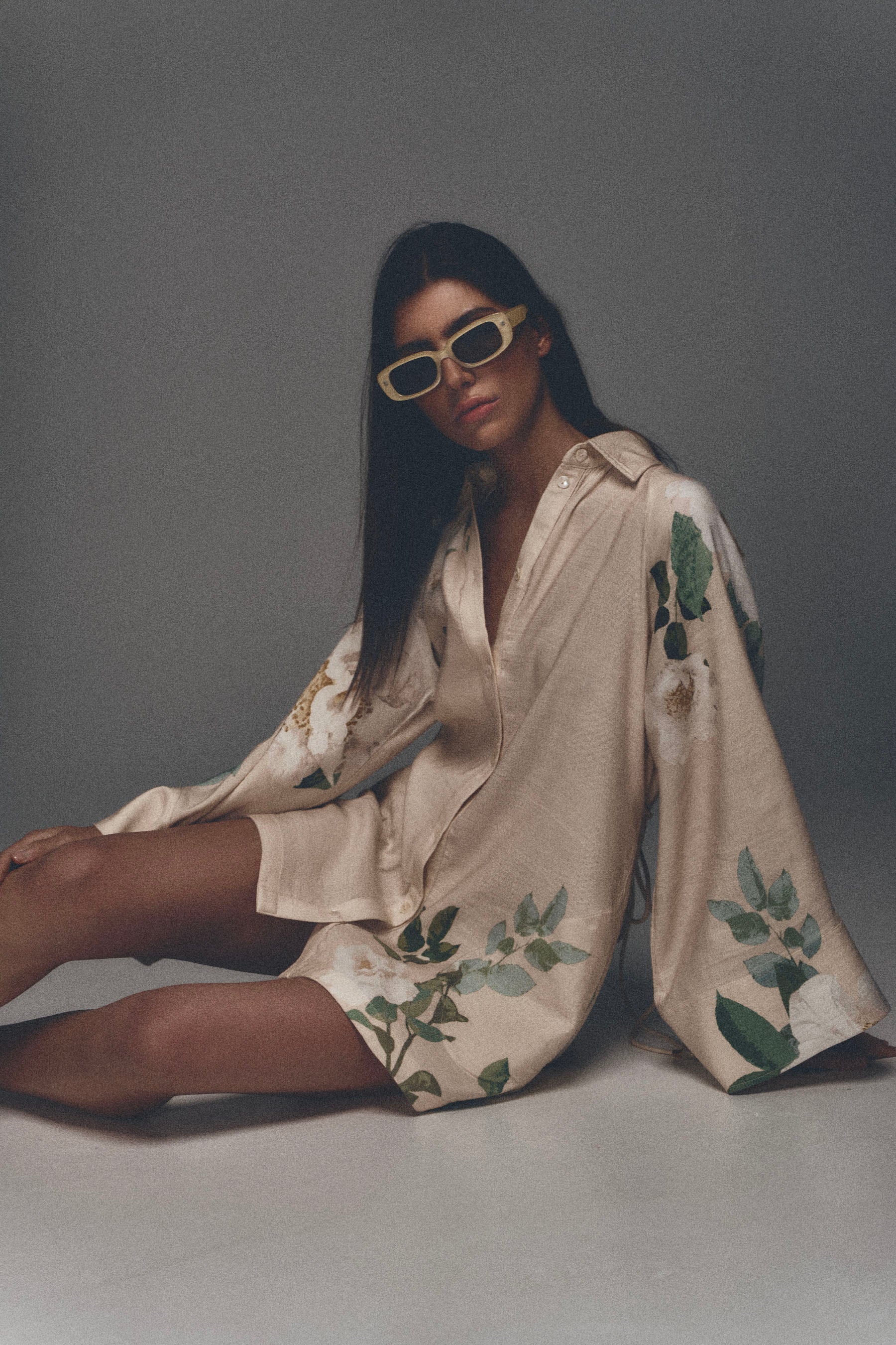 She is Tenacious bell sleeve linen tunic