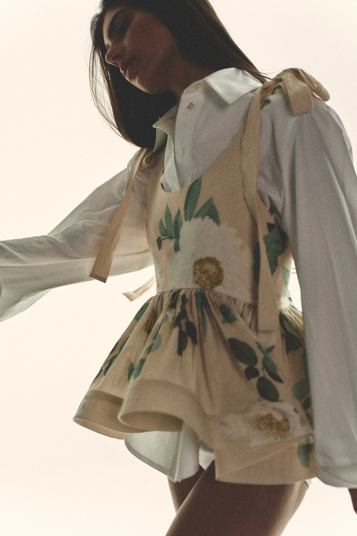 She is Tenacious linen peplum top