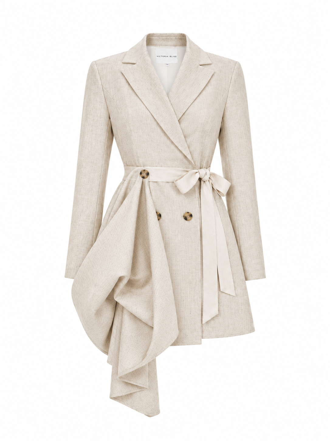 She is Remarkable draped linen blazer dress