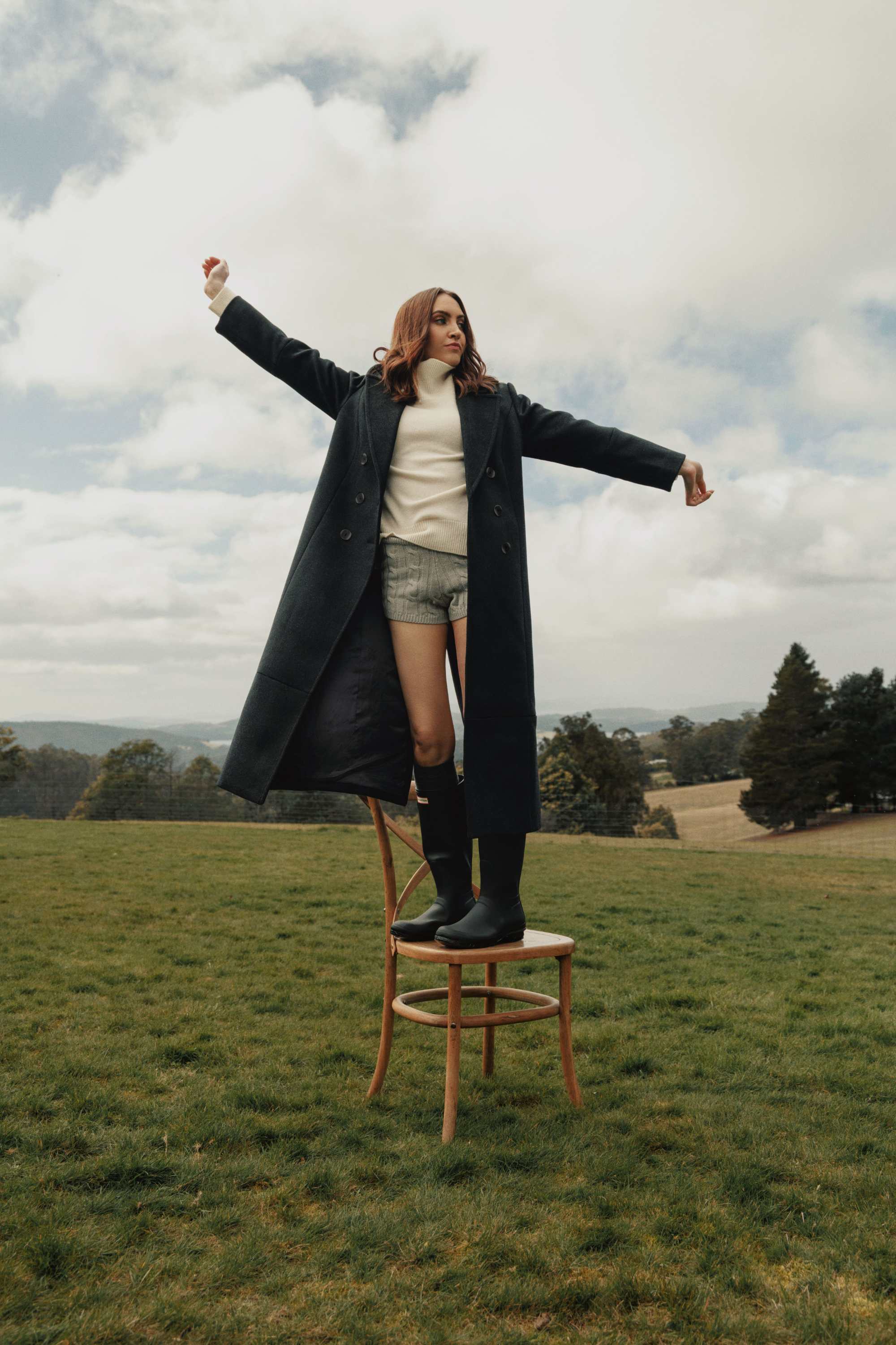 She is Daring wool cashmere coat