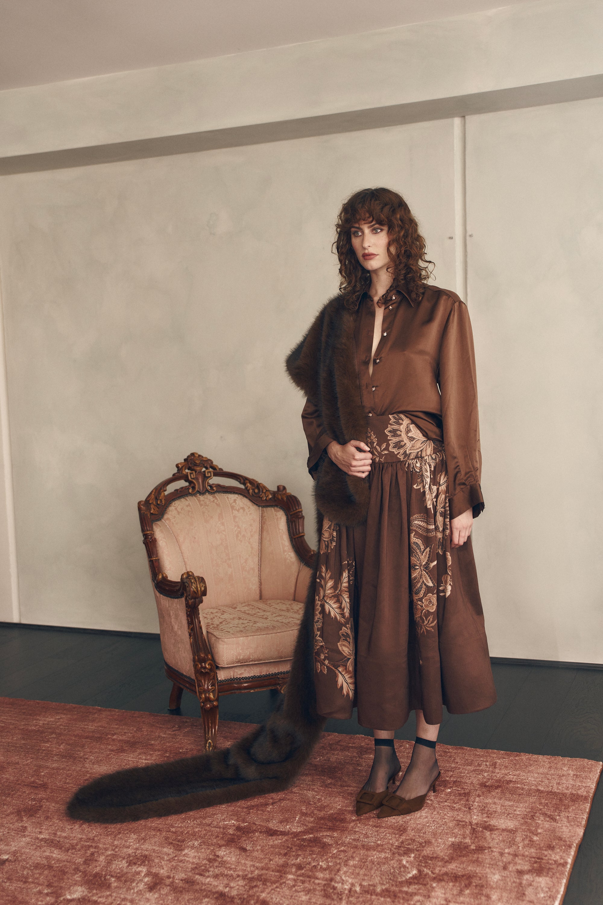 She is Revolutionary midi skirt