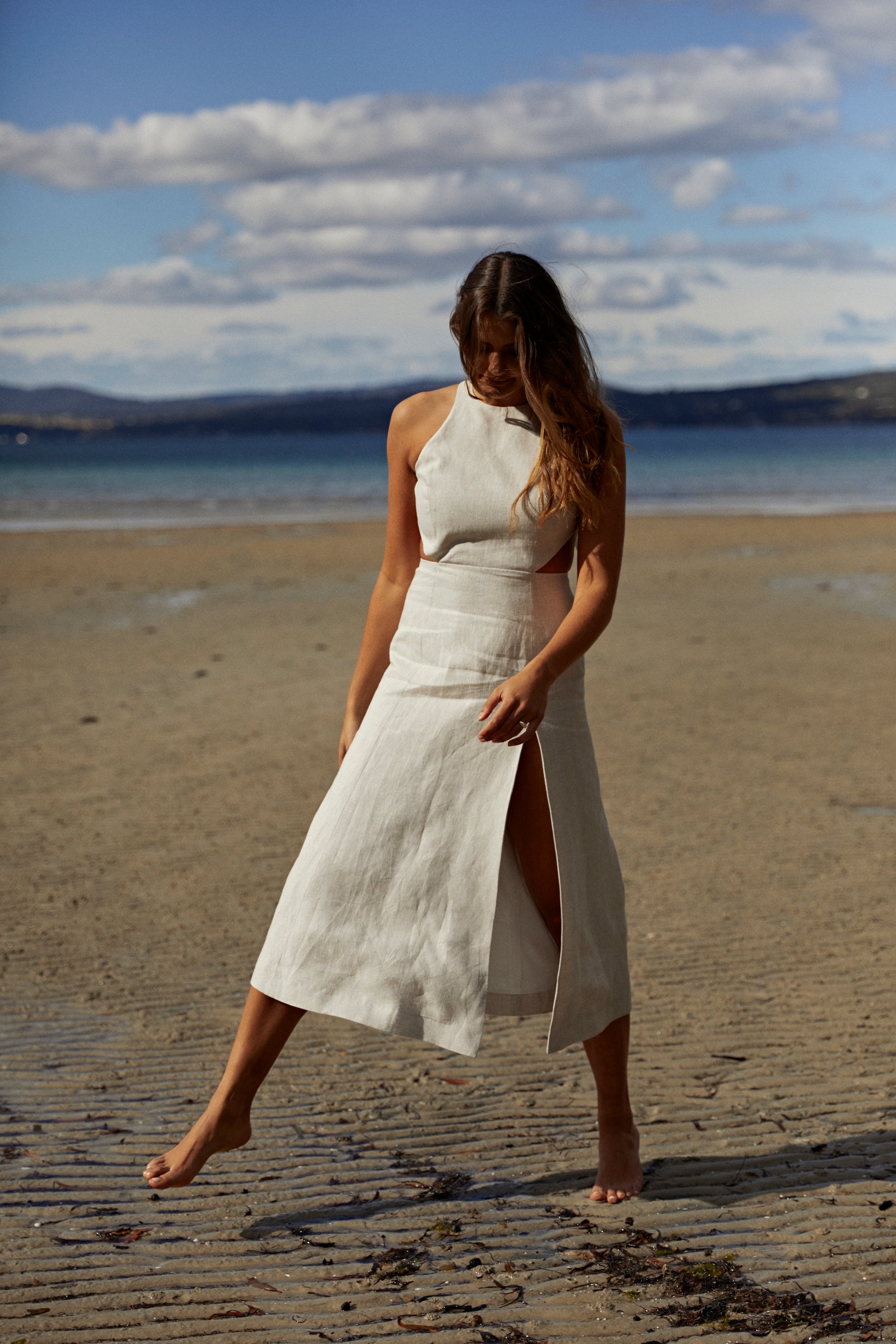 She is Remarkable Linen Midi