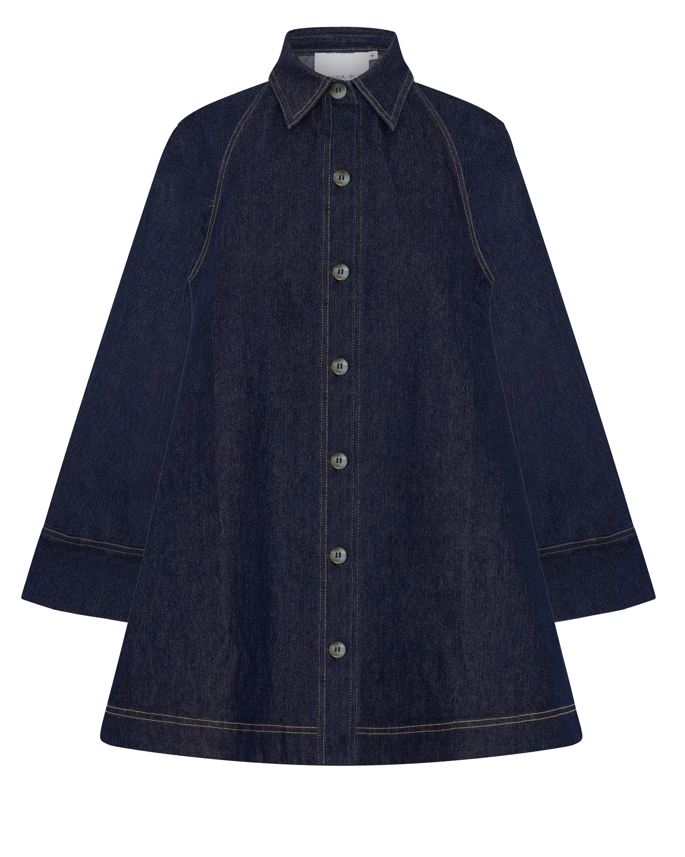 She is Extraordinary denim long sleeve mini