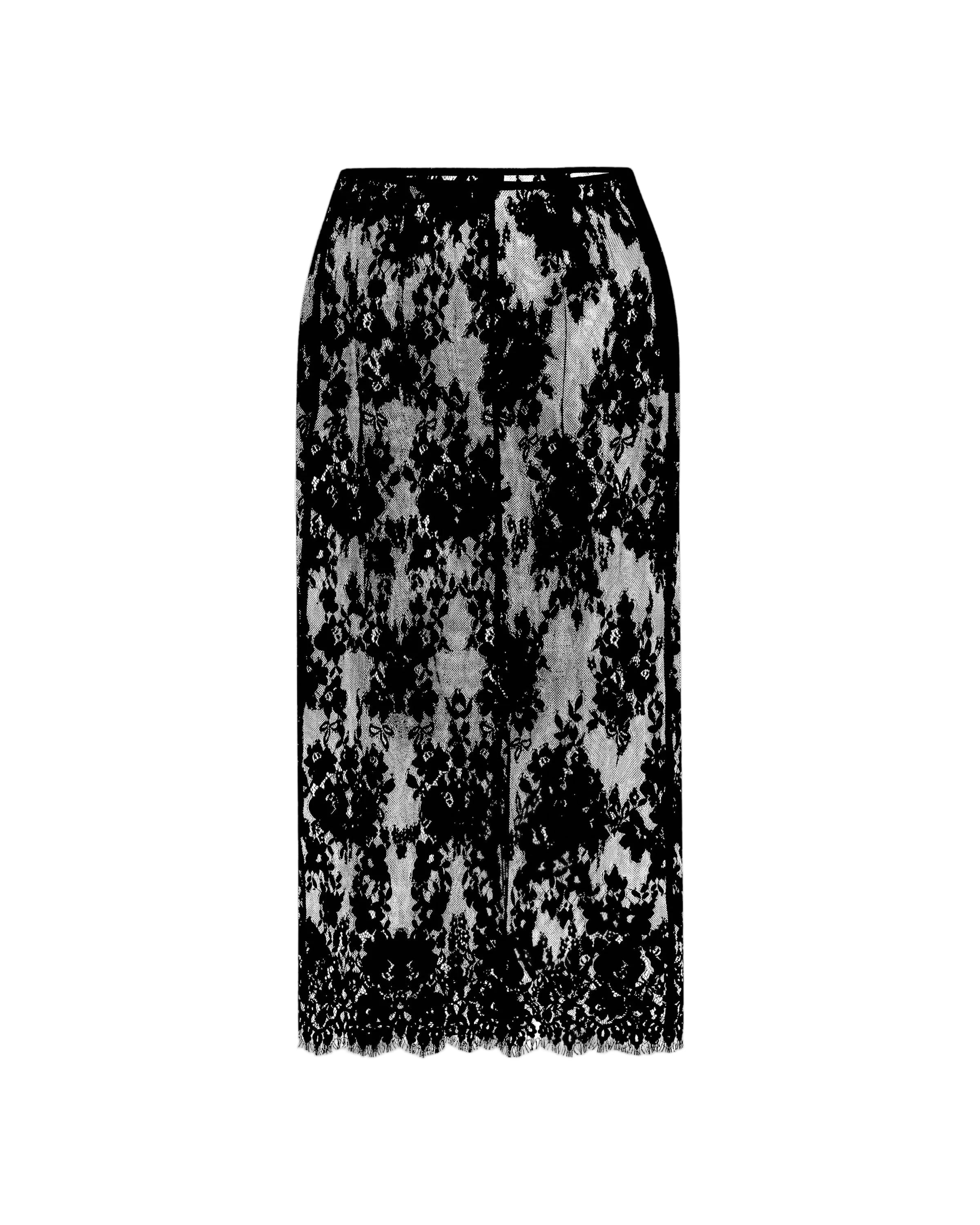 She is Bold lace pencil skirt