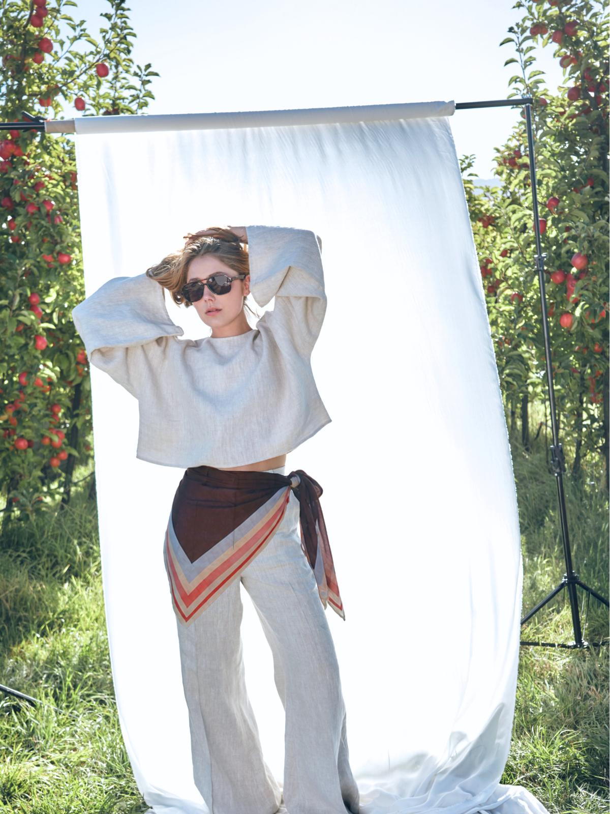 She is Remarkable oversized linen top