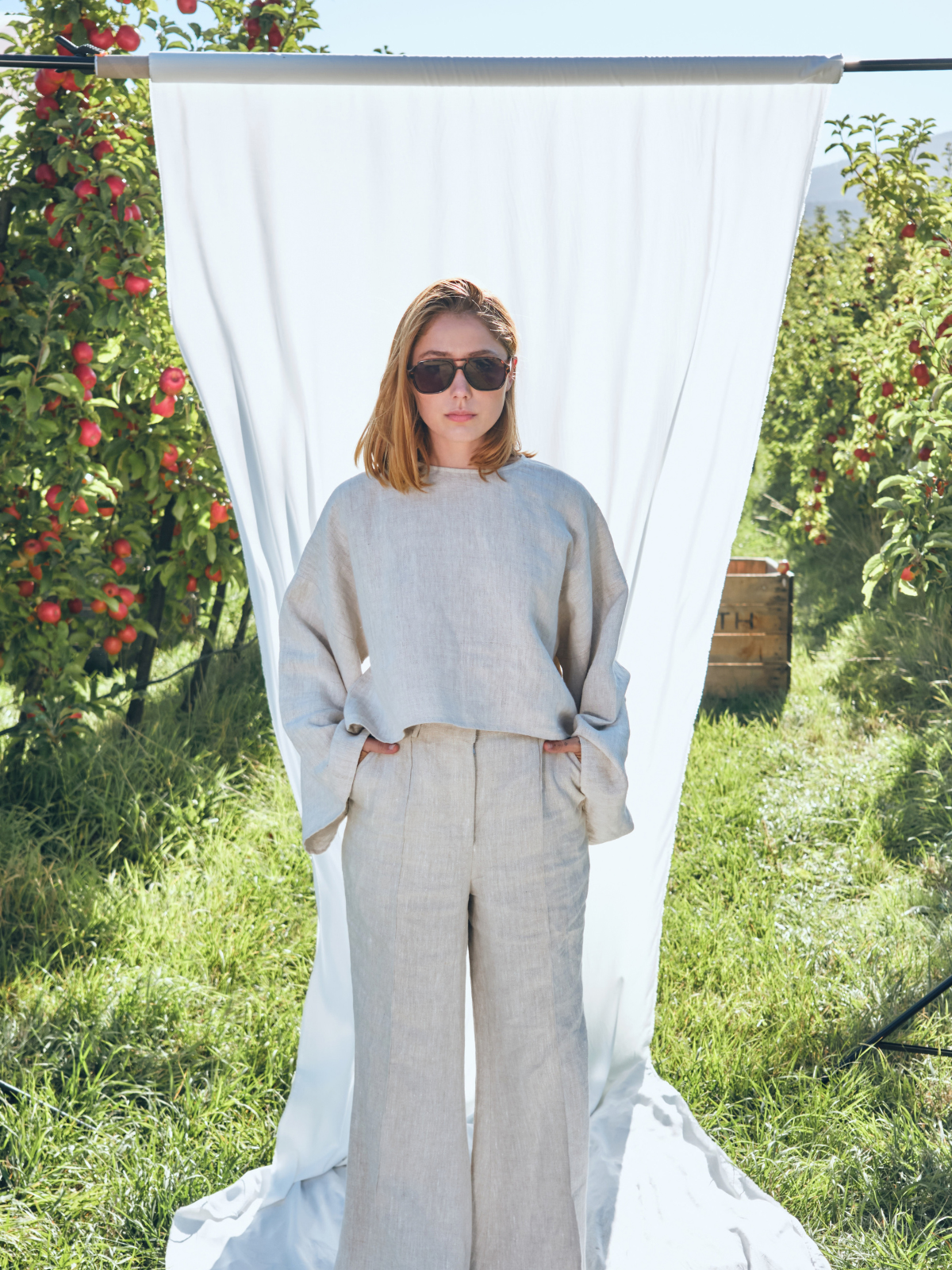 She is Remarkable oversized linen top