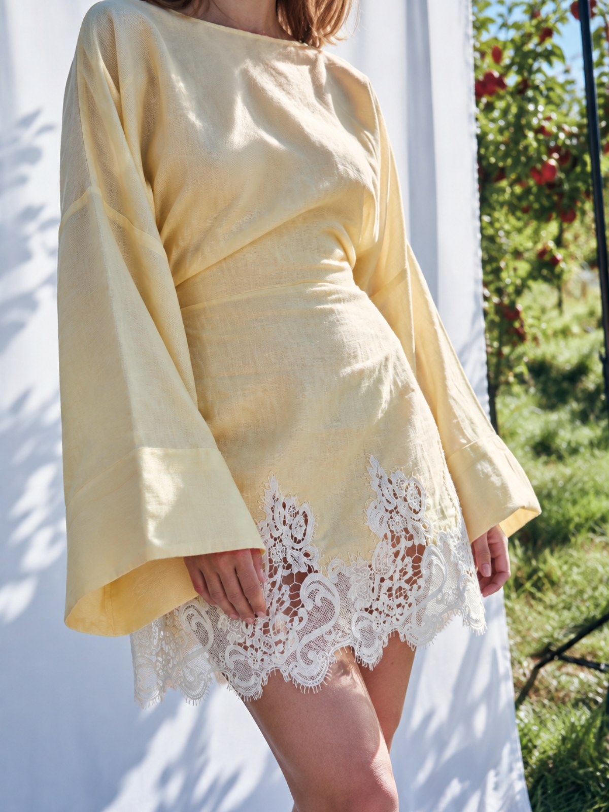 She is Audacious lace trim mini