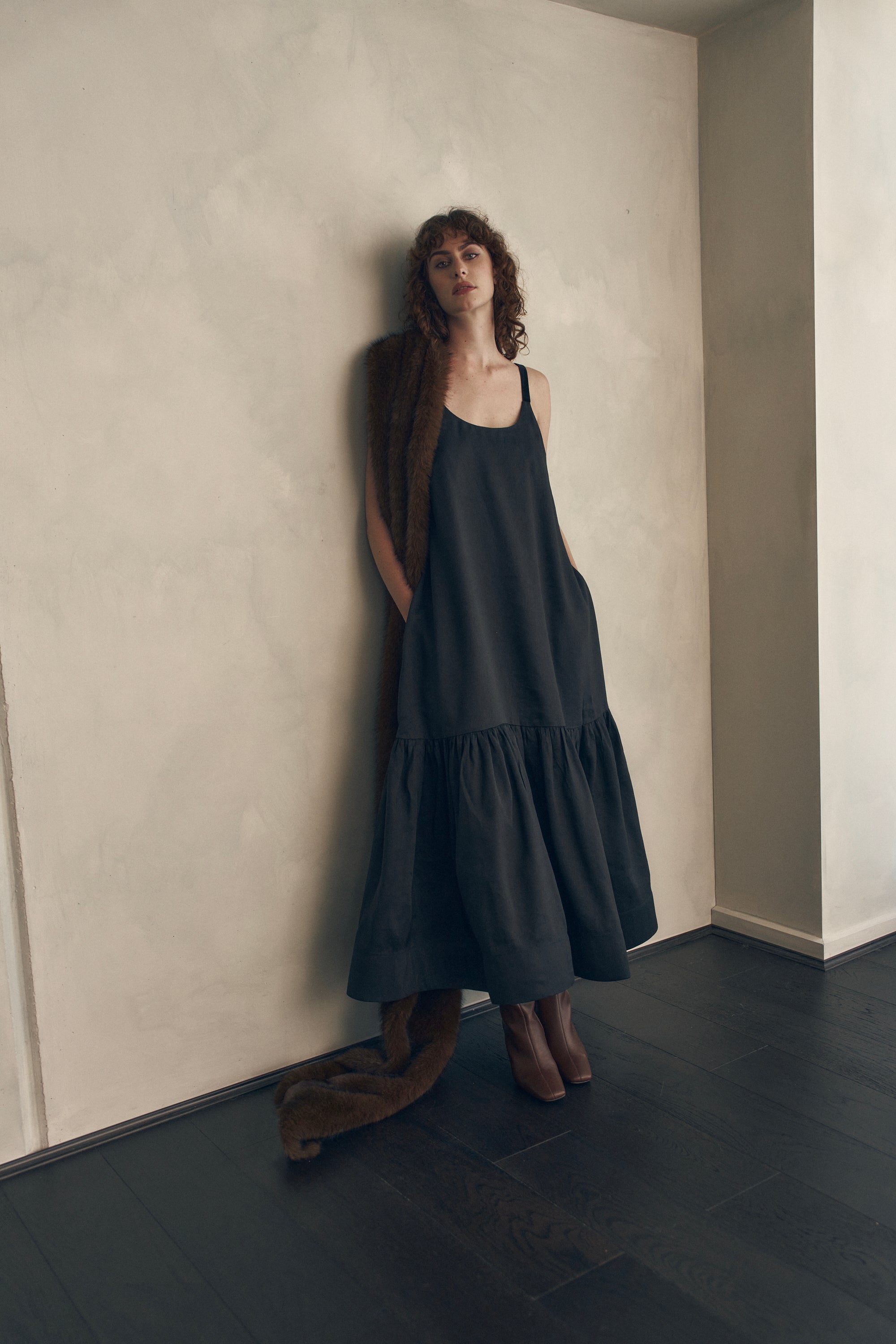 She is Revolutionary velvet tie gown