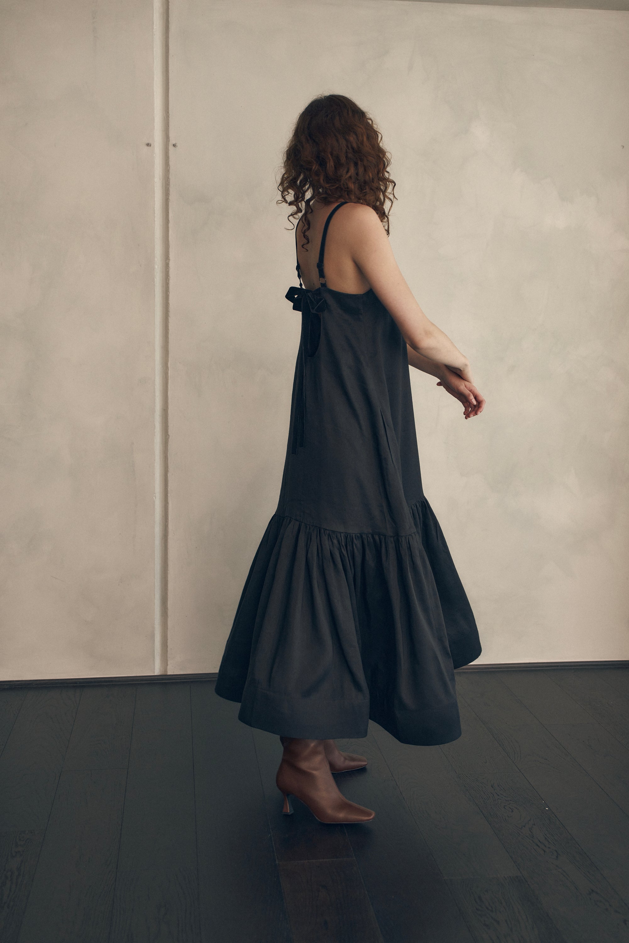 She is Revolutionary velvet tie gown
