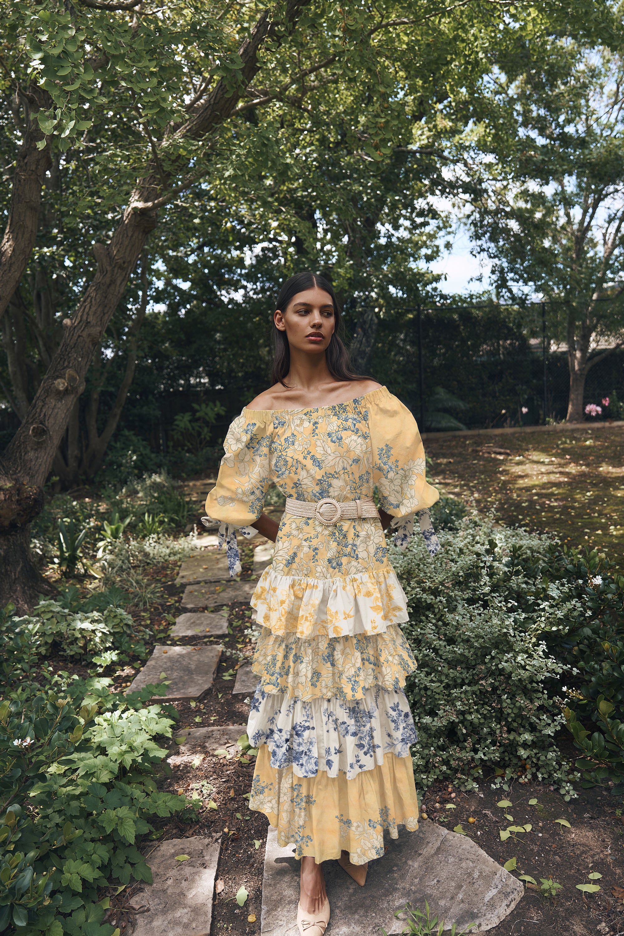 She is Eminent cotton tiered dress