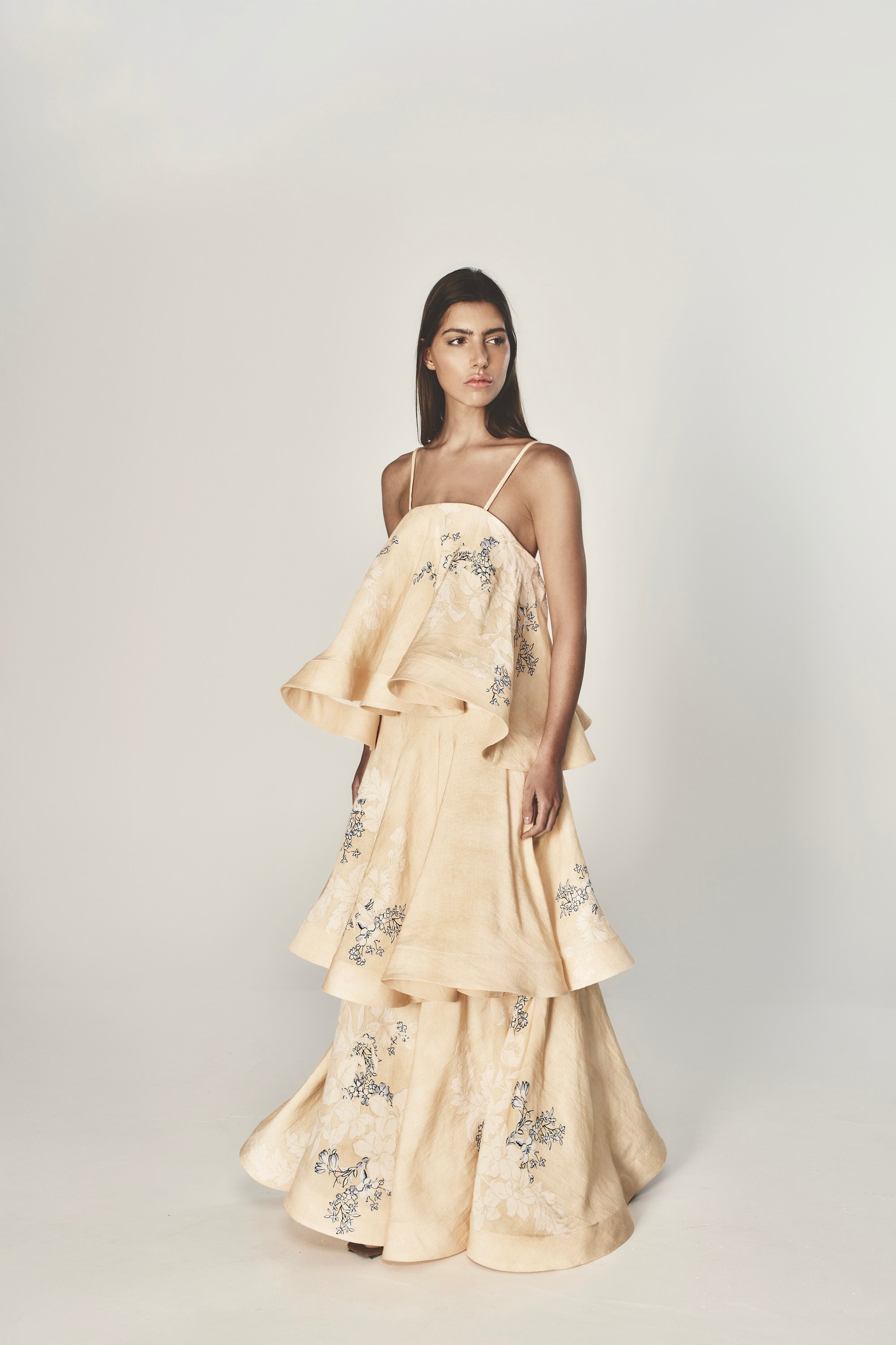 She is Captivating corset tiered gown