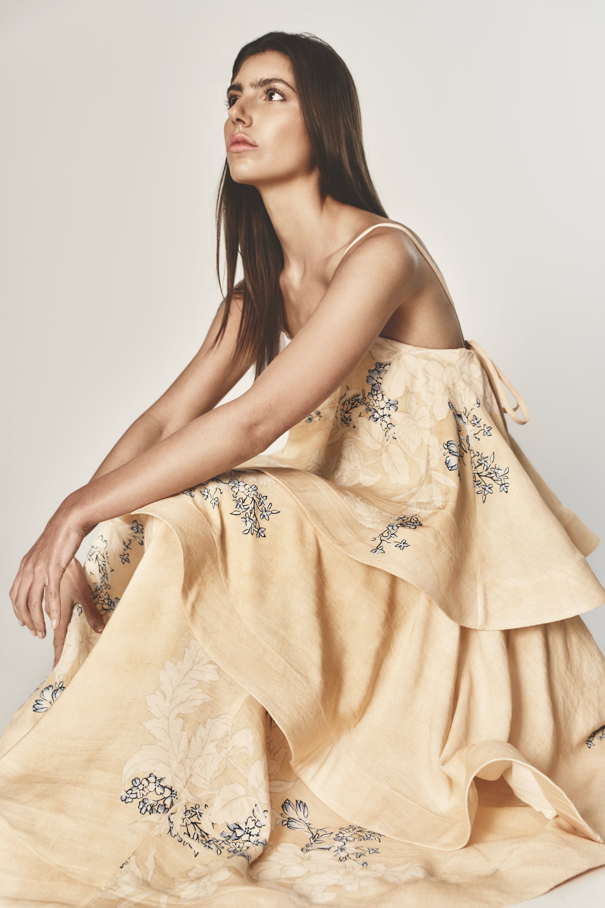 She is Captivating corset tiered gown
