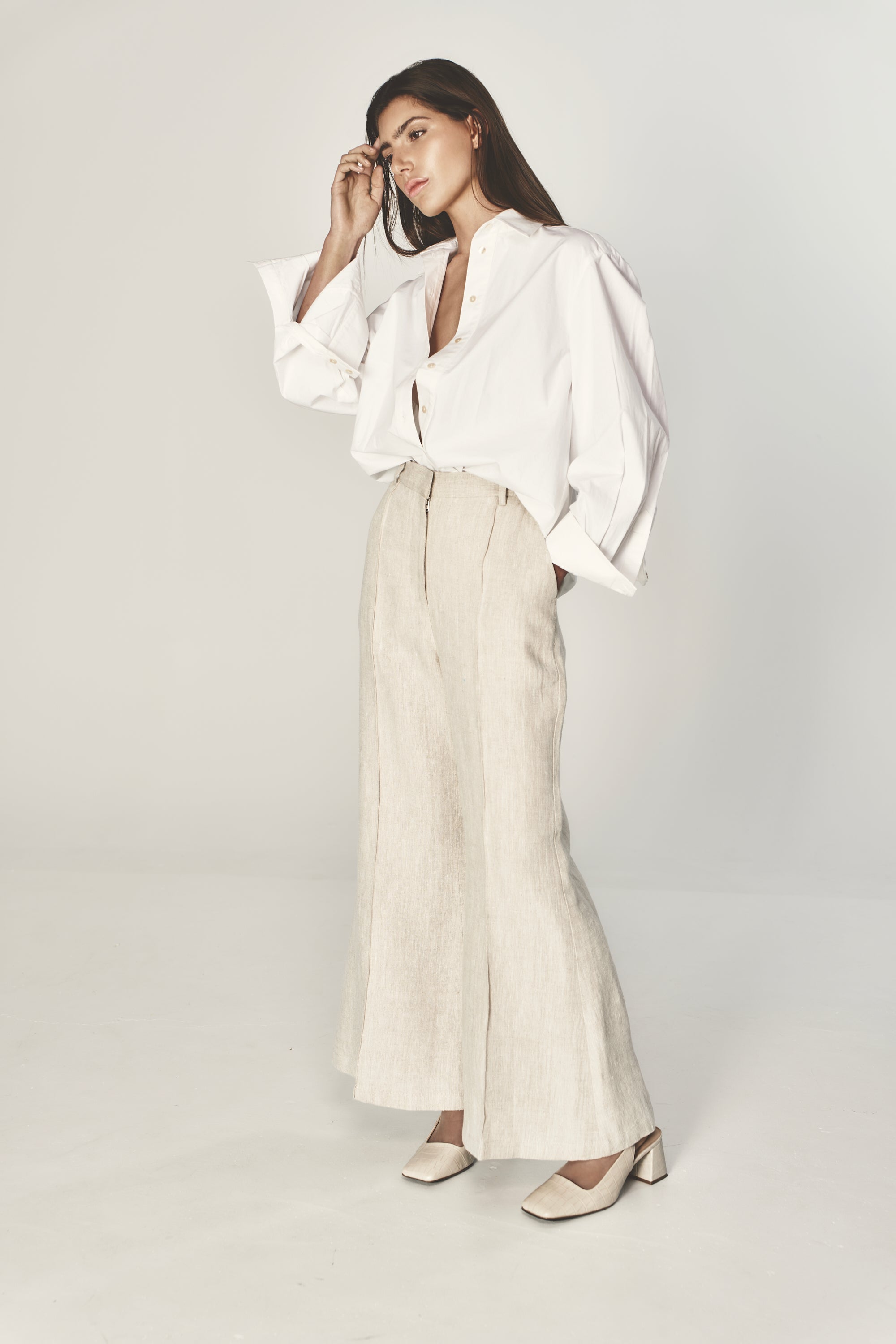 She is Remarkable linen tailored flare