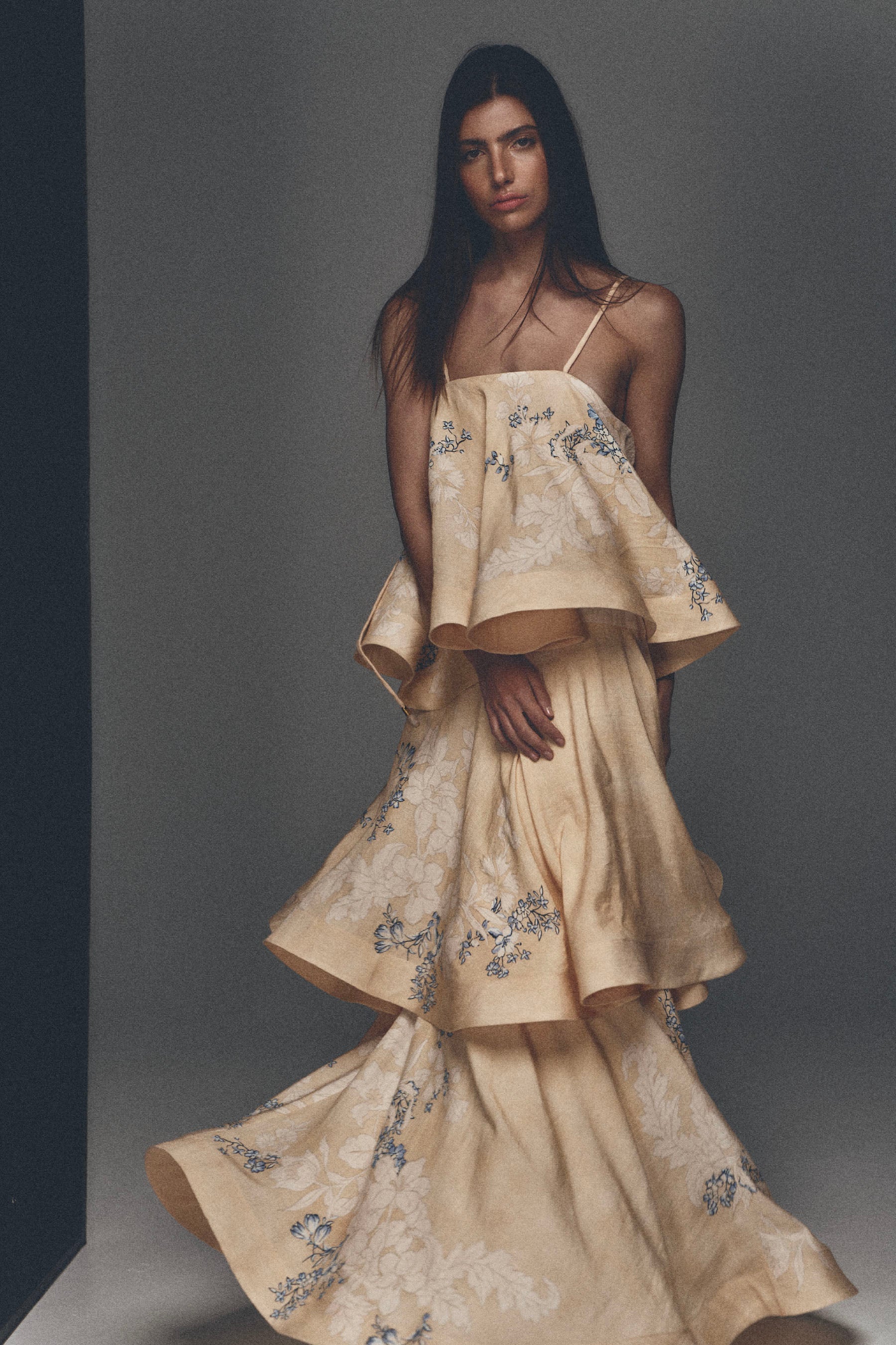 She is Captivating corset tiered gown