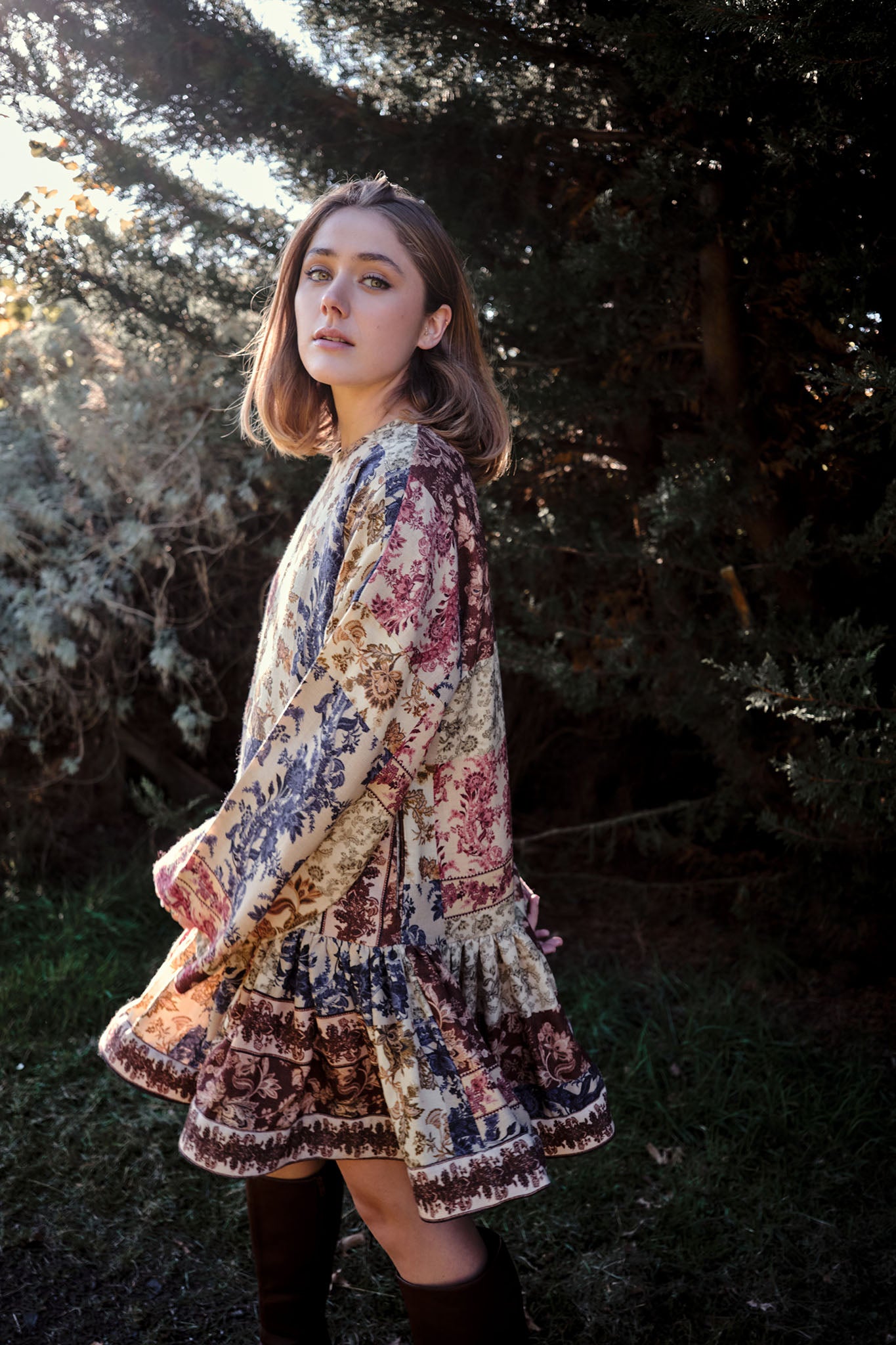 She is Intricate patchwork mini