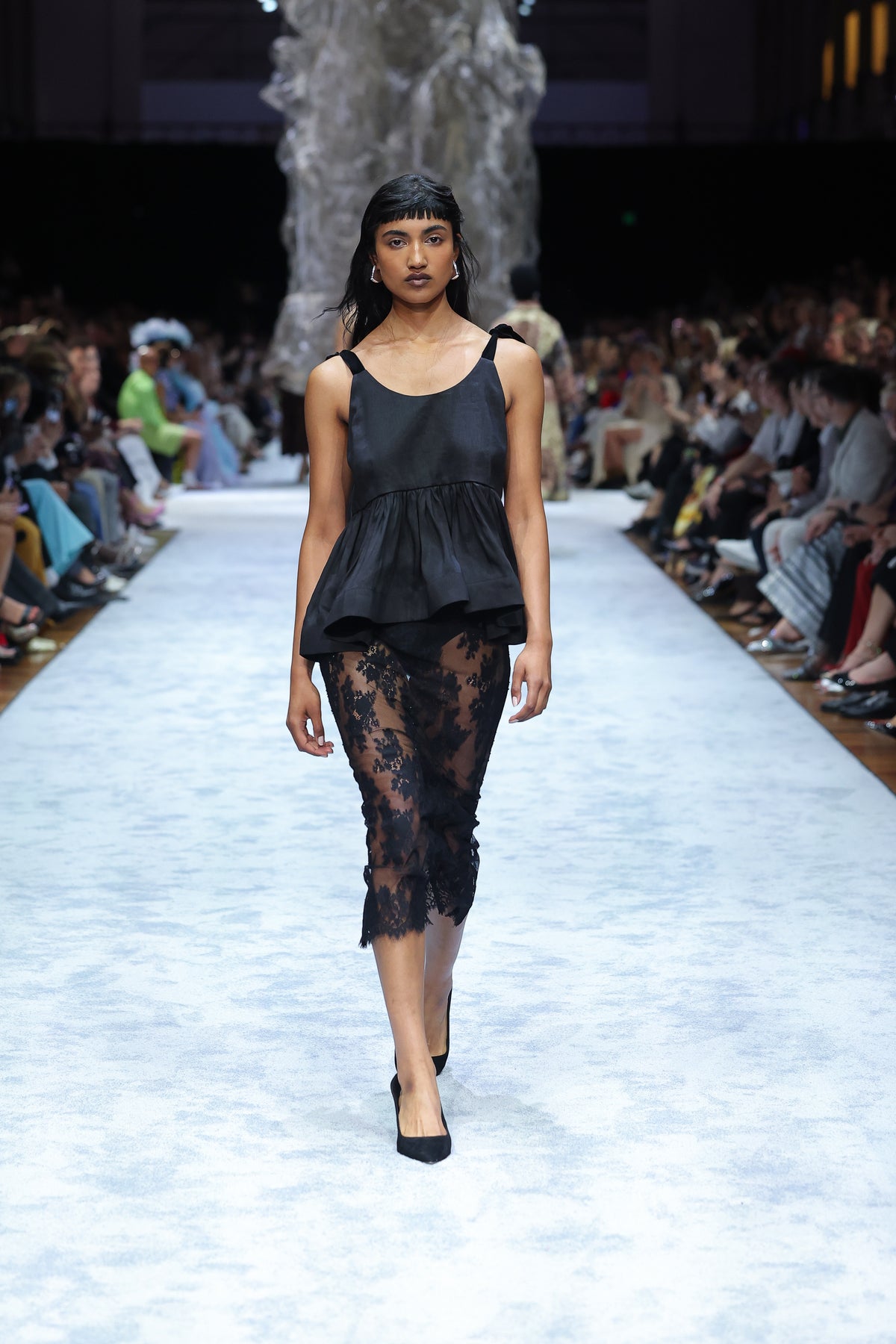 She is Revolutionary peplum velvet tie top