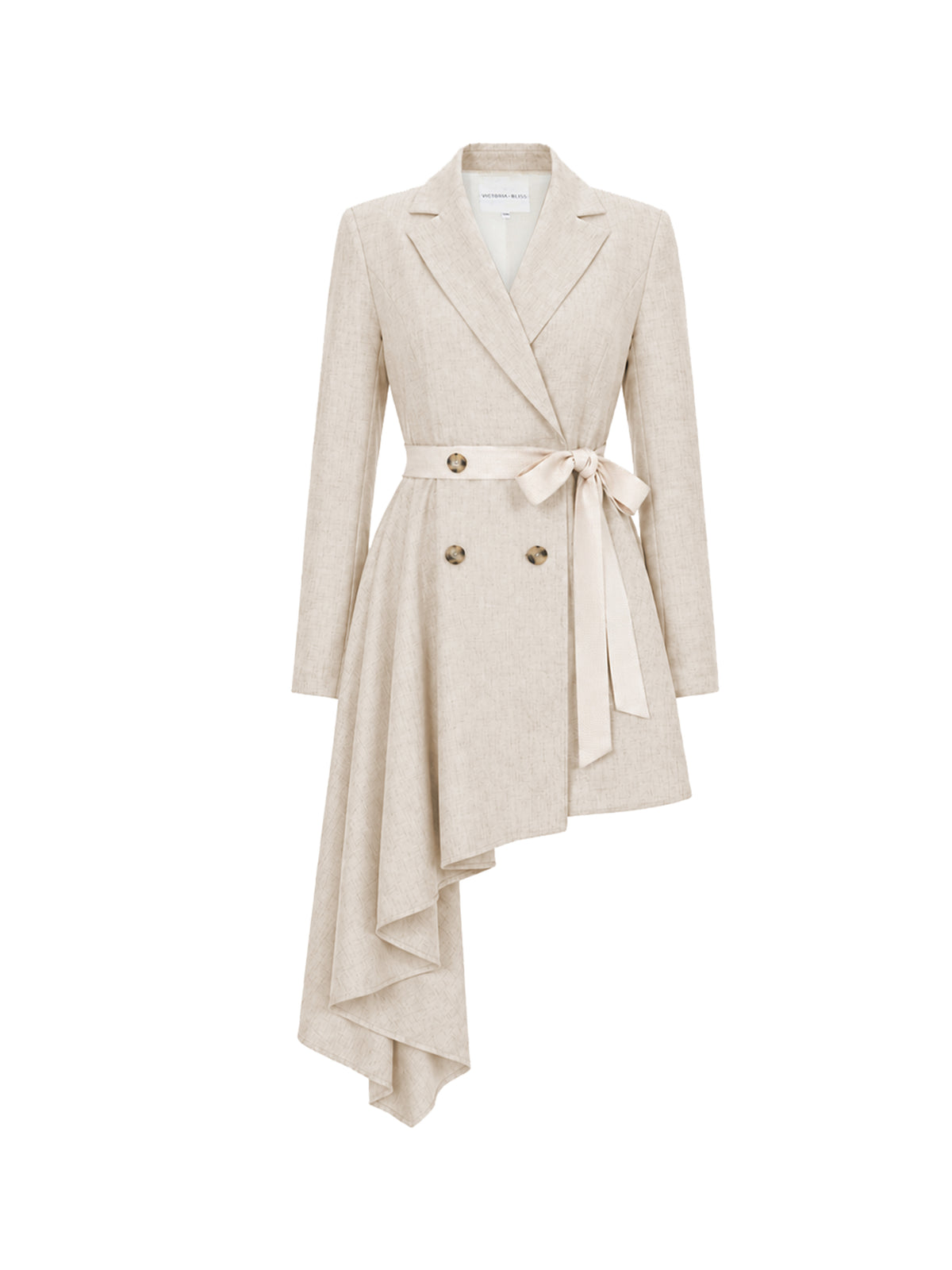 She is Remarkable draped linen blazer dress