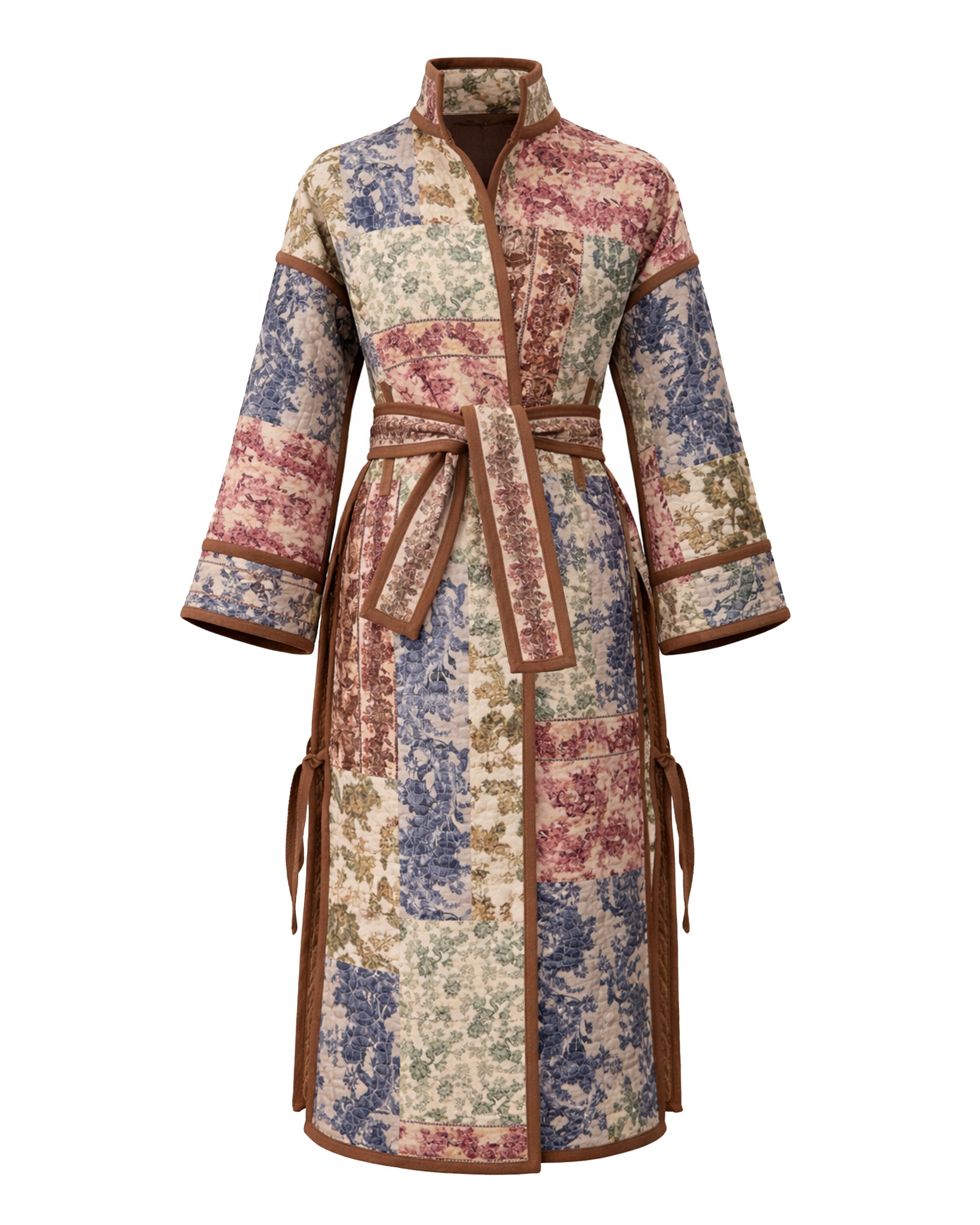 She is Intricate patchwork quilted coat